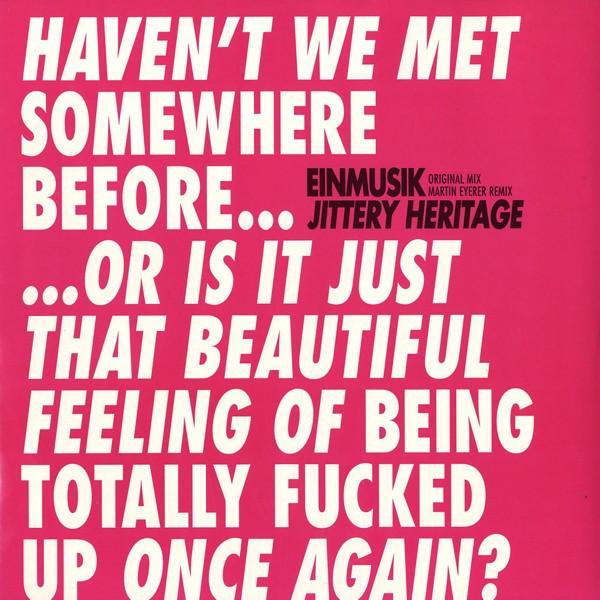 

12inch Record EINMUSIK - Jittery Heritage NEBT075 Nebula 2005 UK Dance & Electronica Used