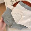 Plus Size Women's Summer A Class Color Cotton Contrasting Waistband 10A Antibacterial Crotch Mid Waist Briefs