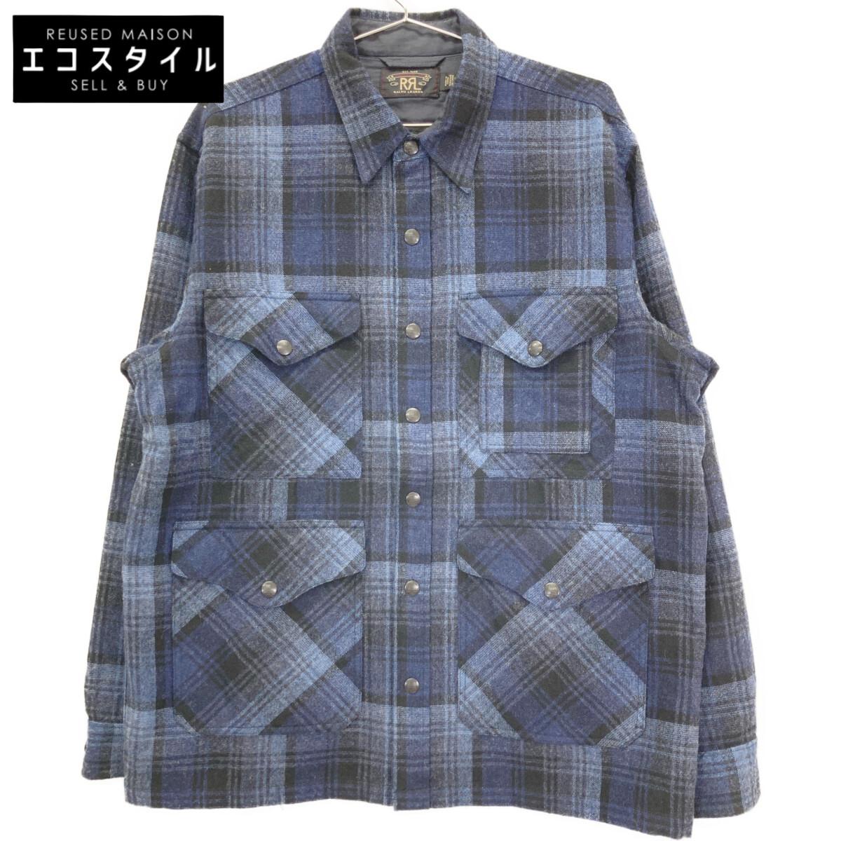 

RRL 2022 Double Mackinaw Cruiser Jacket Jacket L blueUsed