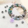 10Pieces European Style Spacer Beads with Large Holes Silver Round Spacer Beads Accessory for Creative Jewellery Making