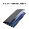 Capa para Samsung Galaxy S26 com Janela de Visualização Resistente a Arranhões em Couro PU com Flip e Suporte
