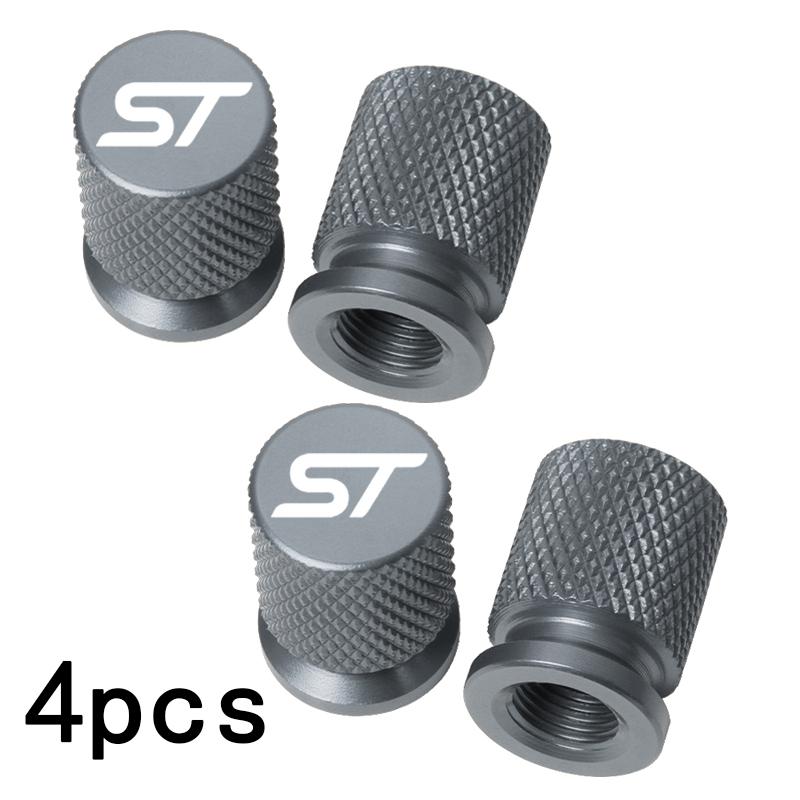 XXUI3 4pcs For Ford ST FOCUS 2 3 Mondeo Fiesta Kuga MK2 MK3 MK4 Car Wheel Tire Valve Caps Tyre Stem Covers Airdust Waterproof