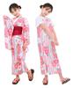 [KYOETSU] Yukata Set - Girls' Yukata Dress - 2-Piece Set (Yukata, Heiko Obi) - Junior Girls (Tokimeki Tsubaki, 140)