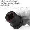 Impact Universal Joint 1/2 Drive Coupler Adapter Reinforced Steel Construction