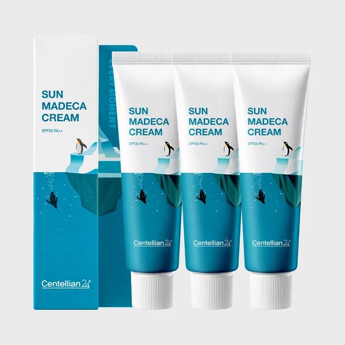 Dongkook Sunscreen 50ml 3ea Cooling UV Protection Sunscreen Moisturizing Soothing Ice TECA UV Aging Bottle Grass