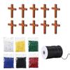 Wordless Faith Necklace Kits with 6 Color Beads Plan of Salvations Bracelet Kits Salvations Necklace Making Kits