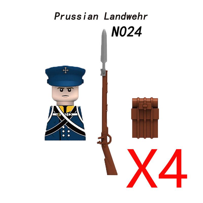 Military Medieval Building Blocks Napoleonic Wars Castle Knight Soldier Figures Weapons Guns British French Army Infantry MOC