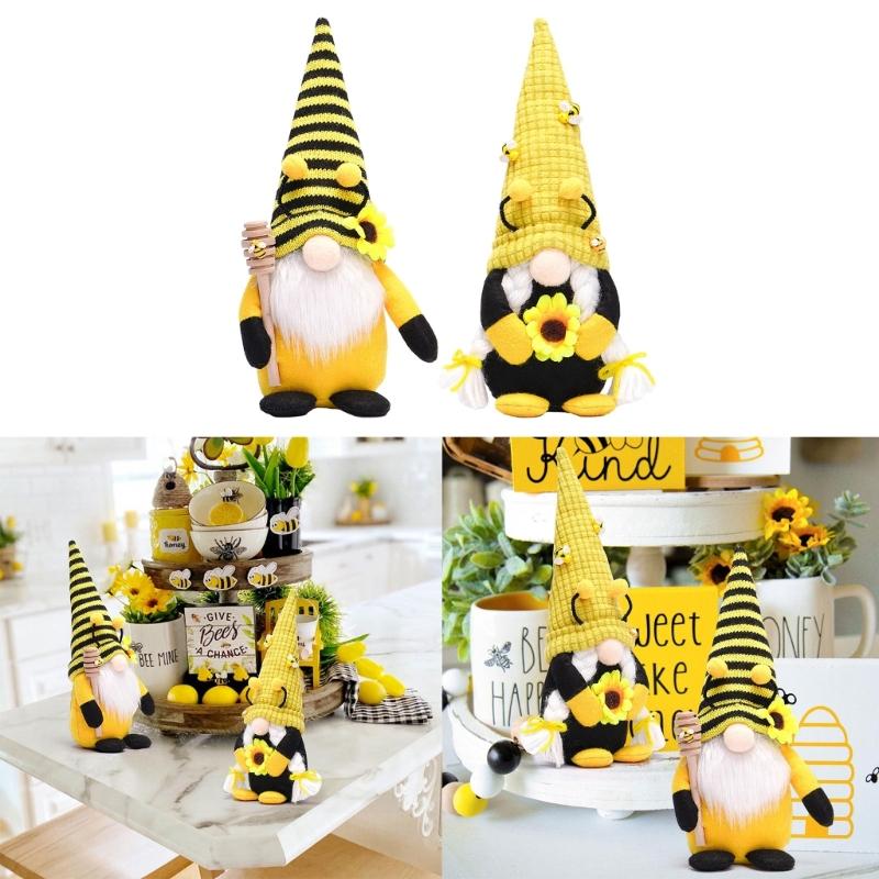 Sunflowers Gnomes Doll Bees Tomte Swedish Nisse Scandinavian Decoration Rudolph (Sunflowers) Honeybee Flower