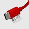 USB-C 60W Braided Cable 1.5m - Red