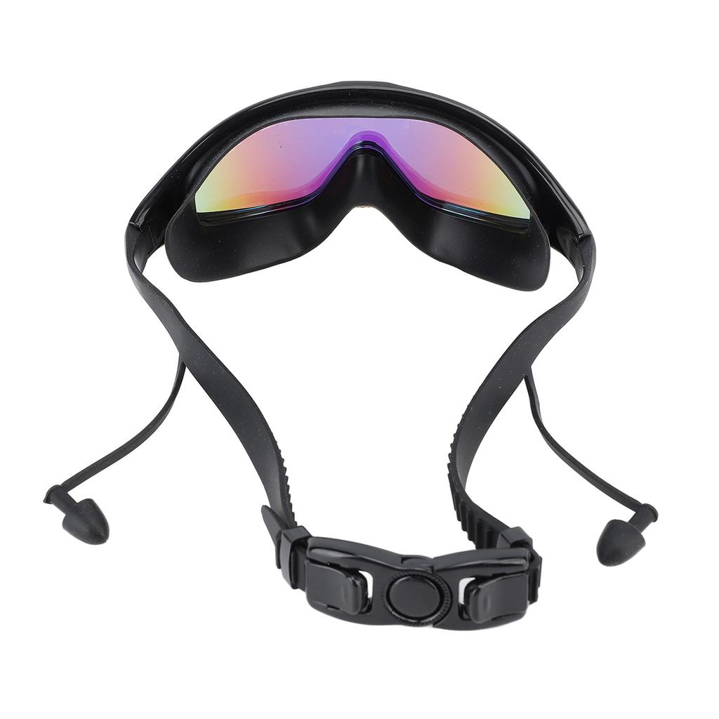 Swim Goggles Wide View Swimming Goggles Waterproof Anti Fog Electroplating Swim Glasses with Earplugs for Swimming