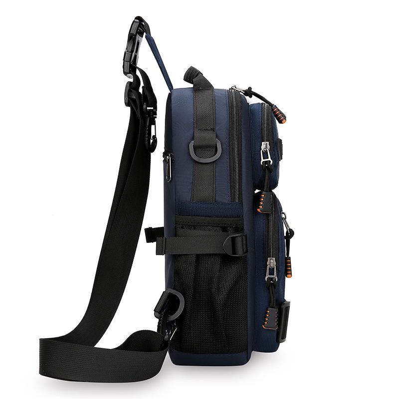 Men's Versatile Outdoor Crossbody Chest Bag - Large Capacity, Trendy, Multifunctional, Single Shoulder Bag.