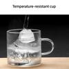 120ml Colorful Handle Glass Tea Cup with Handle – Heat Resistant High Borosilicate Water Cup