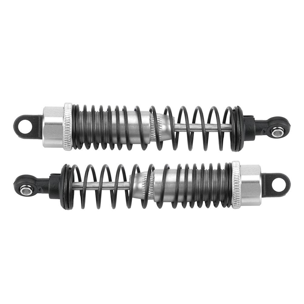 2pcs RC Car Rear Shock Absorber for HIMOTO E10MTL E10MT E10BP 1 10 Car (Silver)