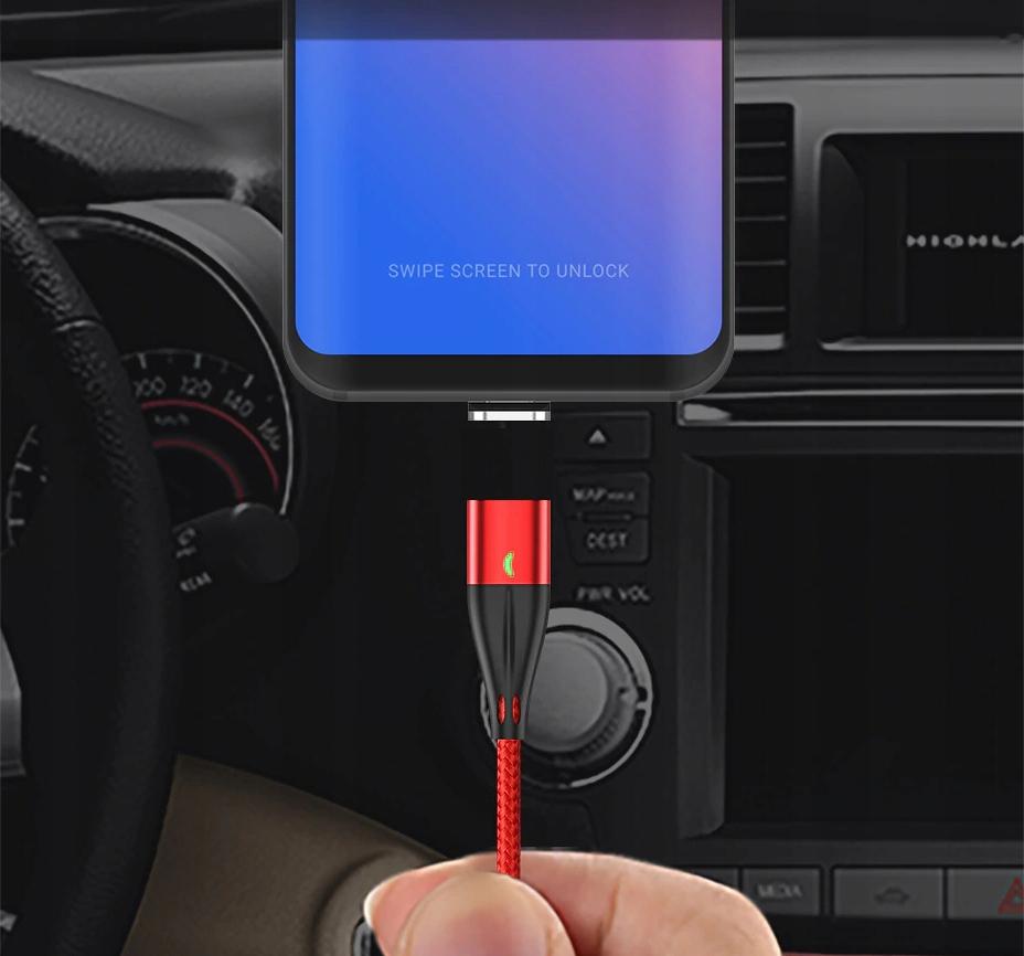 Kabel Magnetyczny Usb-C 3A Quick Charge 3.0 Z Transmisją Danych