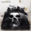 Luxury Bedding Sets 3D Custom,Duvet Cover Set Queen/King,Quilt/Blanket Cover Set,3 PCS Bed Se,halloween Skull  Bed Linen