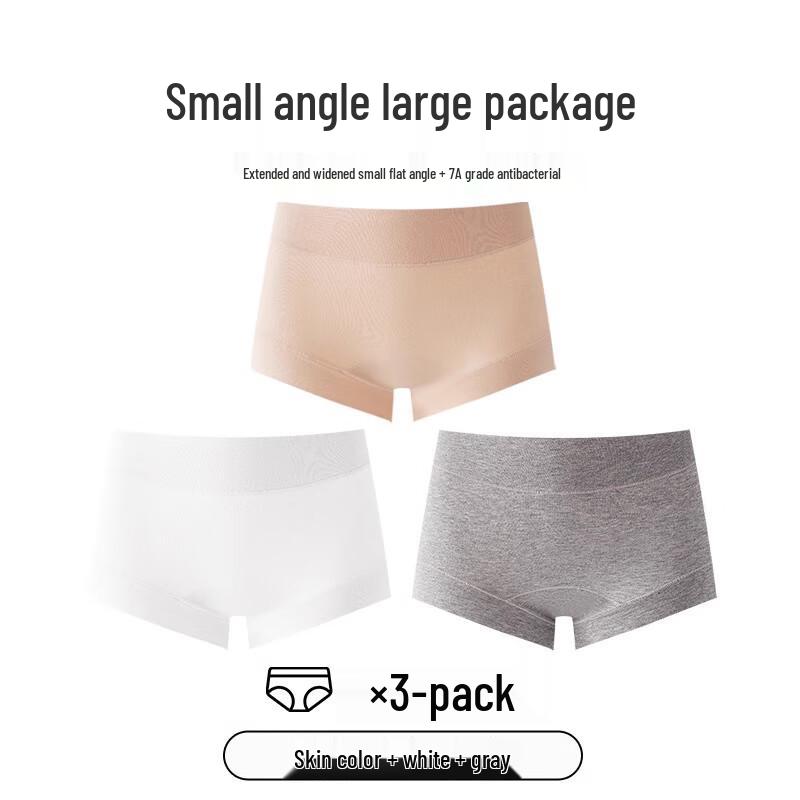 Xueqieman Women's High-Waist Antibacterial Cotton Boxer Briefs