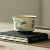 Blue and White Tea Cup, Good-looking Cat Owner Cup, Household Light Luxury Kung Fu Tea Set, Ceramic Tea Cup