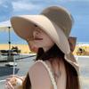 Shawl Sun Protection Hat for Women, Outdoor Travel, Uv Protection, Empty Top Hat, Widened Large Brim, Small Sun Hat