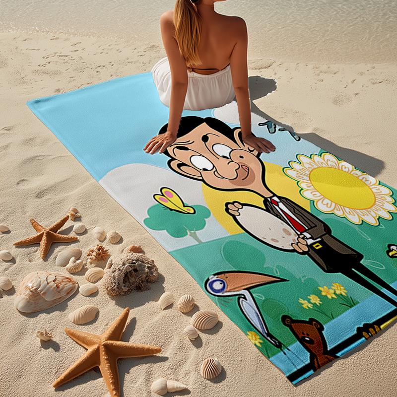 Mr. Bean's Adventure Beach Towel, Super Soft Microfiber, Gift for Her/Him, Birthday, for Pool, Beach, Travel, Home Decor Fan gifts