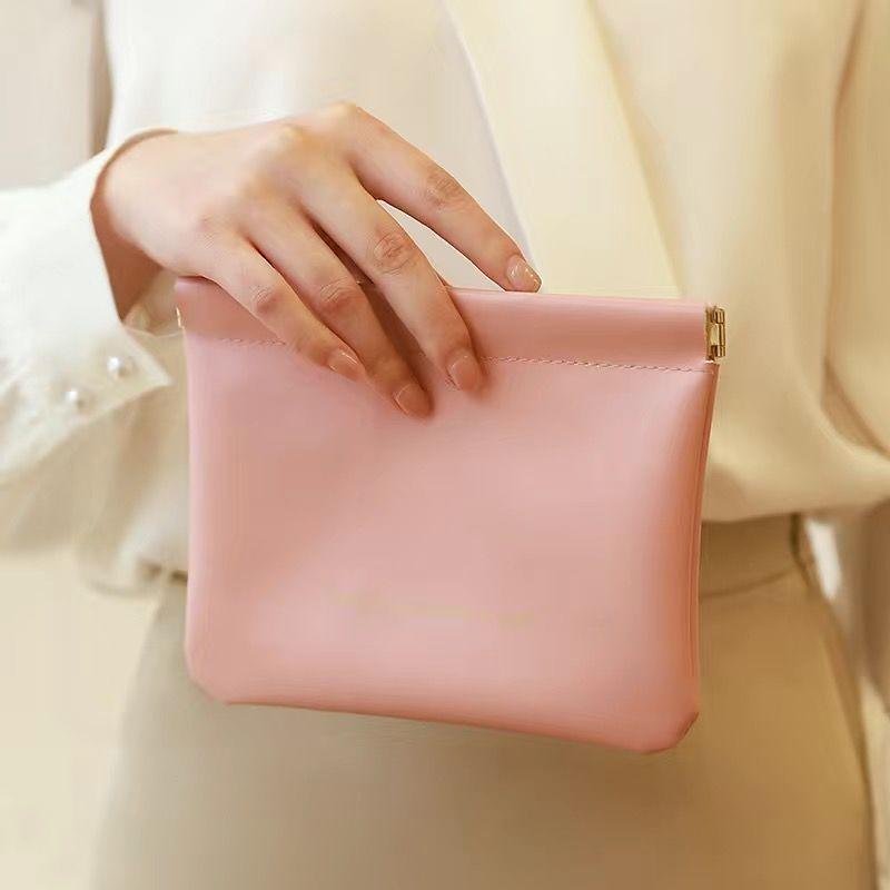 

Портативный нулевой кошелек, небольшая сумка для хранения кабеля для наушников, сумка для губной помады, сумка для хранения полотенец для тети-студентки Pink L 14*18cm