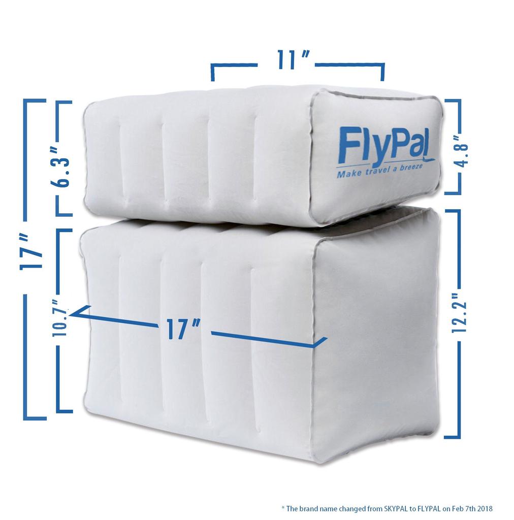 Flypal Air Leg 3 Levels Footrest, Ottoman, Pillow, Relaxing, Airplane, Car, Travel, Portable, Kids,