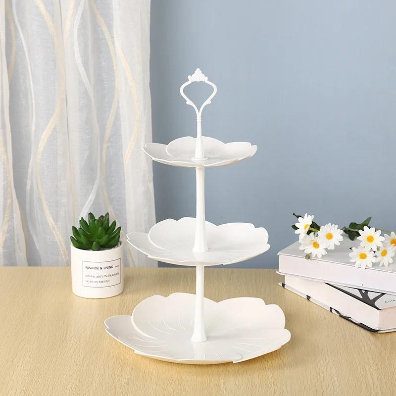 

Detachable Cake Stand European Style 3 Tier Pastry Cupcake Fruit Plate Serving Dessert Holder Wedding Party Home Decor molds