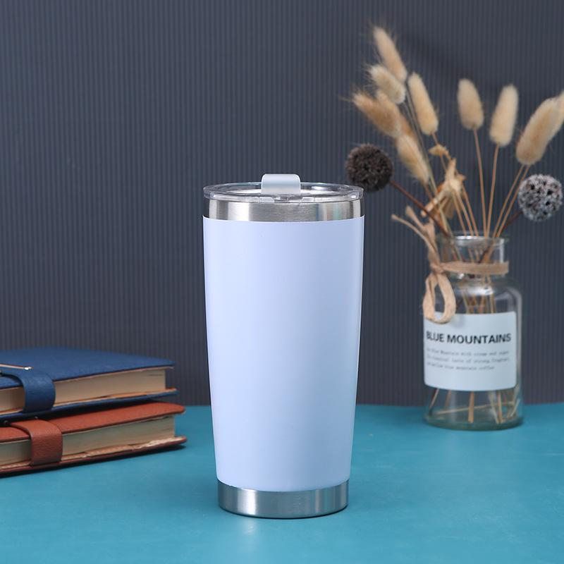 20oz 304 Stainless Steel Vacuum Insulated Car Cup - Customizable, Portable Beer Cup