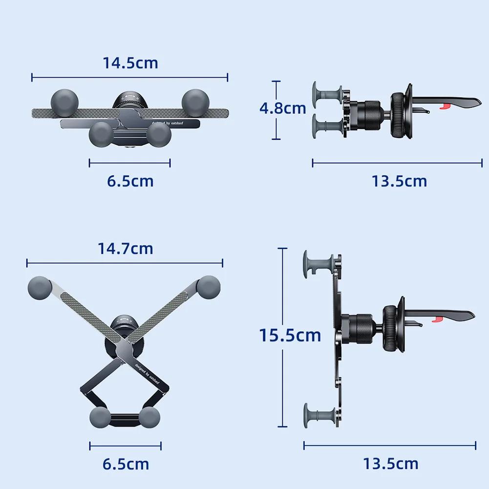 Car Phone Holder Gravity Air Vent Car Mount Stand GPS Bracket for Samsung Galaxy Z Fold 5/iPhone15 14/Mini iPad Adjustable Arm