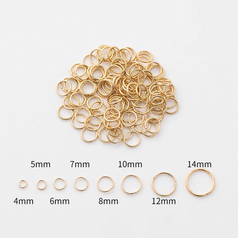 Factory Price High Quality 18k Gold Plated Stainless Steel Open Jump Rings of Jewelry Accessories