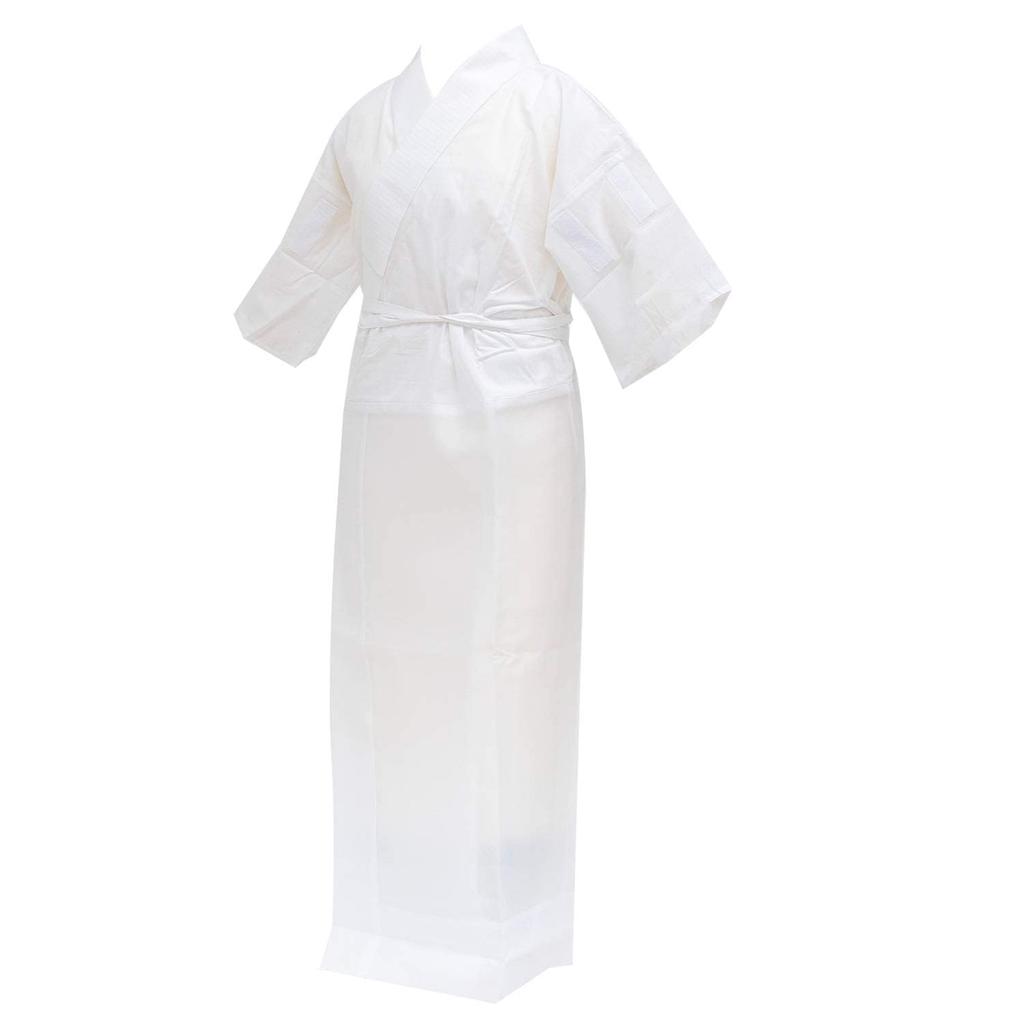 Washable Nagajuban for Women [KYOETSU] (long Undergarment), Plain, Silk-stitched Collar, (LL, White)