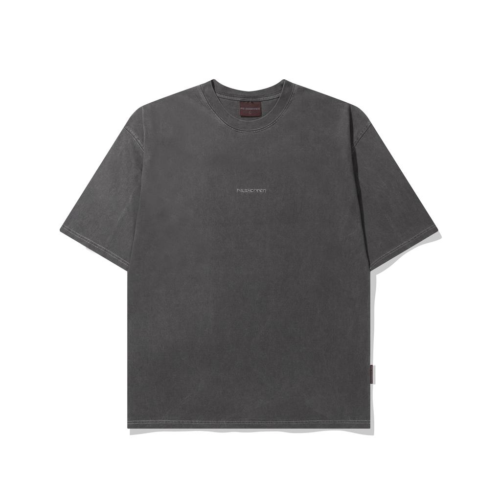 PSSHOPPER Pigment Back Cut Short Sleeve [Dark Gray]