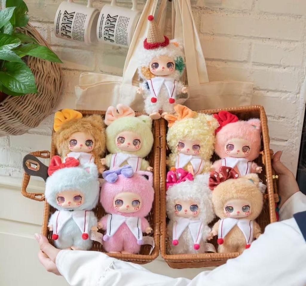 Liila Toys 3. Generation Maskottchen Plüschtier Teilweise Lockiges Material Großes Schleifen-Design 9 Typen Regelmäßig 1 Zufällig Authentisch, & (8 + Geheimnis) [1