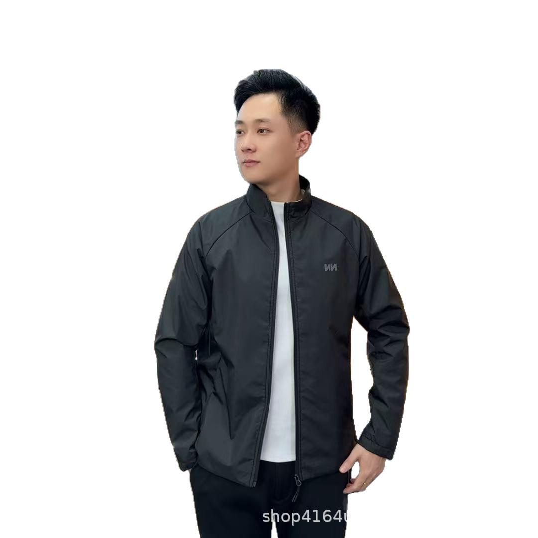 

Men s High-End Black Stand-Up Collar Jacket - 2025 Slim Fit, Versatile Spring/Autumn Trend Top XL, suitable for 125-140kg чёрный