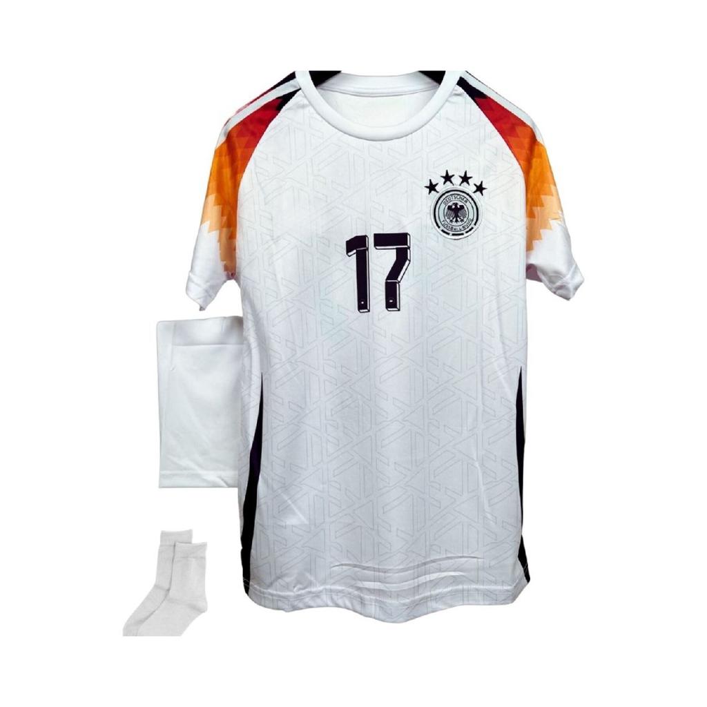 Germany Euro 2024 Florian Wirtz White Children's Football Jersey (jersey-short-chora-biletry) 4-set Set