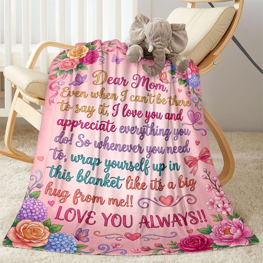 Best Mom In The World Flannel Blanket-Soft and Suitable for Sofas,Beds,Offices,Travel,All Seasons,Great Gift for Holidays and Birthdays.