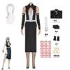 Woman Version Uzui Tengen Cosplay Costume Team Uniform Party Carnival Black Dress Anime Sticker Clothes Wig Cosplay Costume