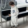 Wiosenny Dres Chłopięcy Modne Zestawy Dziecięce Dzieci Sweter z Długim Rękawem Spodnie Dresowe Bluza na Zamek Błyskawiczny Codzienne Stroje