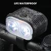 2 In 1 Bicycle Horn Light Rechargeable USB Charging LED Bicycle Light MTB Mountain Road Bike Front Lamp Cycling Equipment