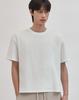 WORK ON BODY OFF (Crop) Airbit Cooling Solid Semi-Oversized Short Sleeve T-Shirt [White]