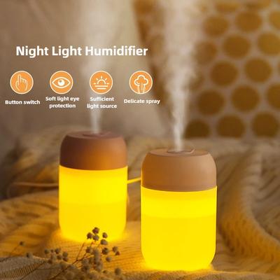 Portable 300ml Air Humidifier Aroma Oil Humidificador for Home Car USB Cool Mist Sprayer with Colorful Soft Night Light Purifier