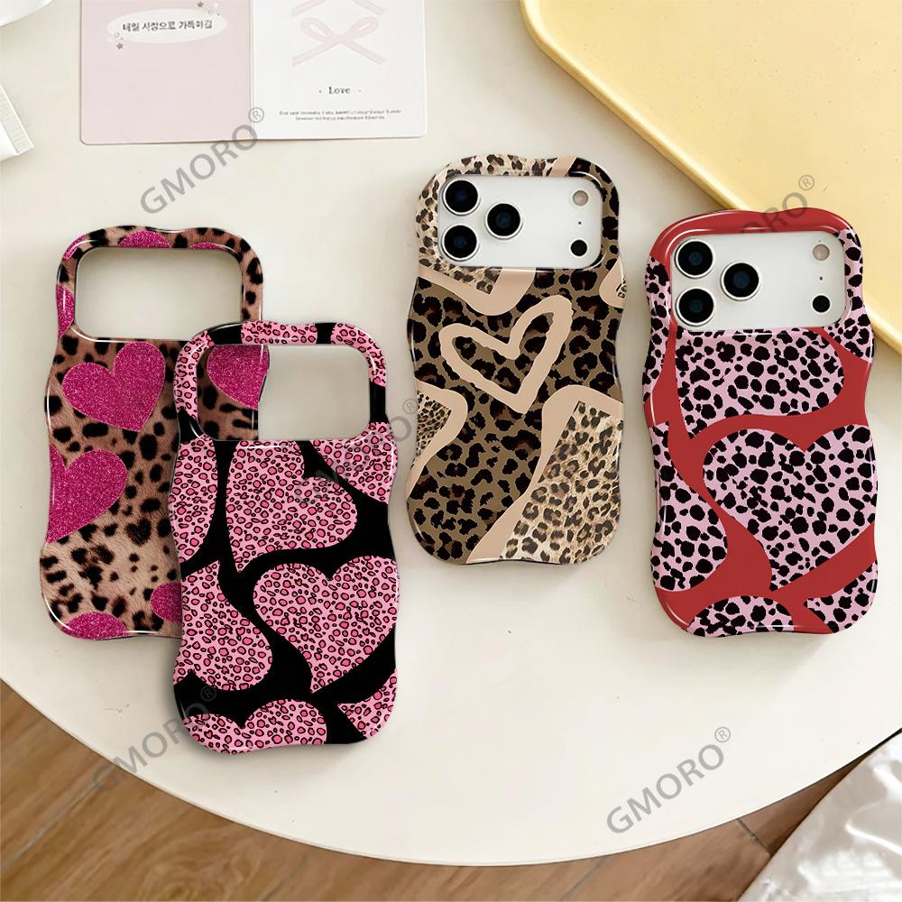 High-value Personalized Fashion Leopard Print Mobile Phone Case iPhone15 Wavy Film Case Apple 17pm Amazon Hot Sale