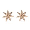European and American Simple Fashion Retro Cold Wind Metal Texture Flower Sunflower Exaggerated Versatile Stud Earrings Women's Models