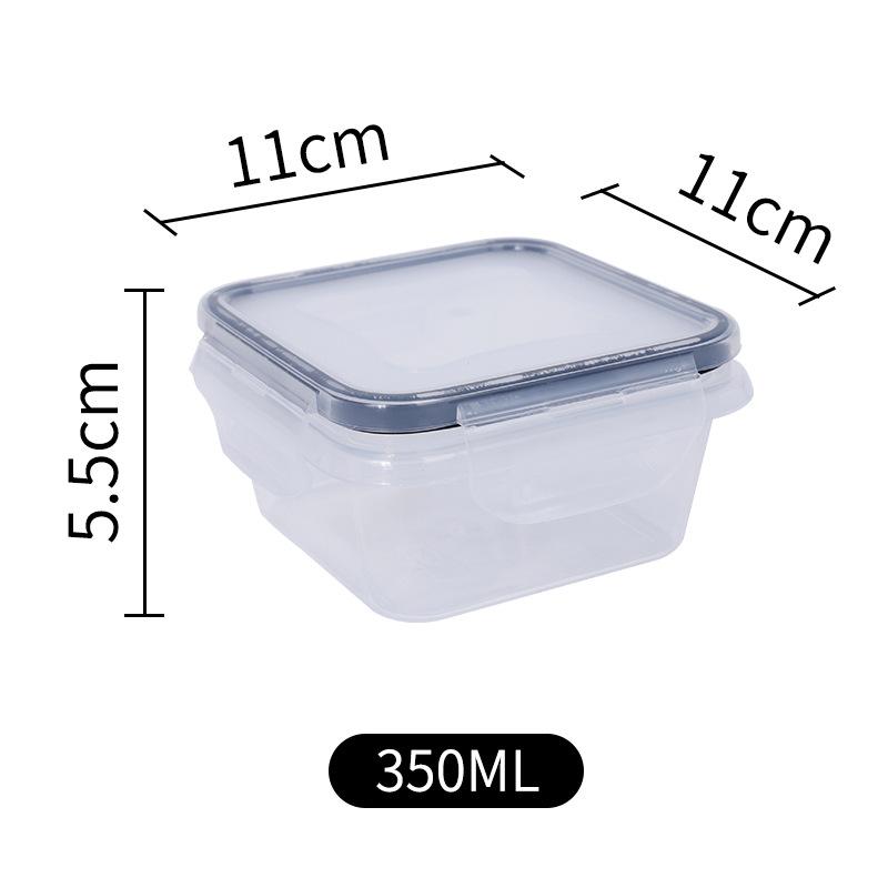 1 шт. Контейнер для хранения, Многофункциональный герметичный и многоразовый контейнер для хранения продуктов с крышкой, Портативный и штабелируемый герметичный контейнер для продуктов 350ml белый