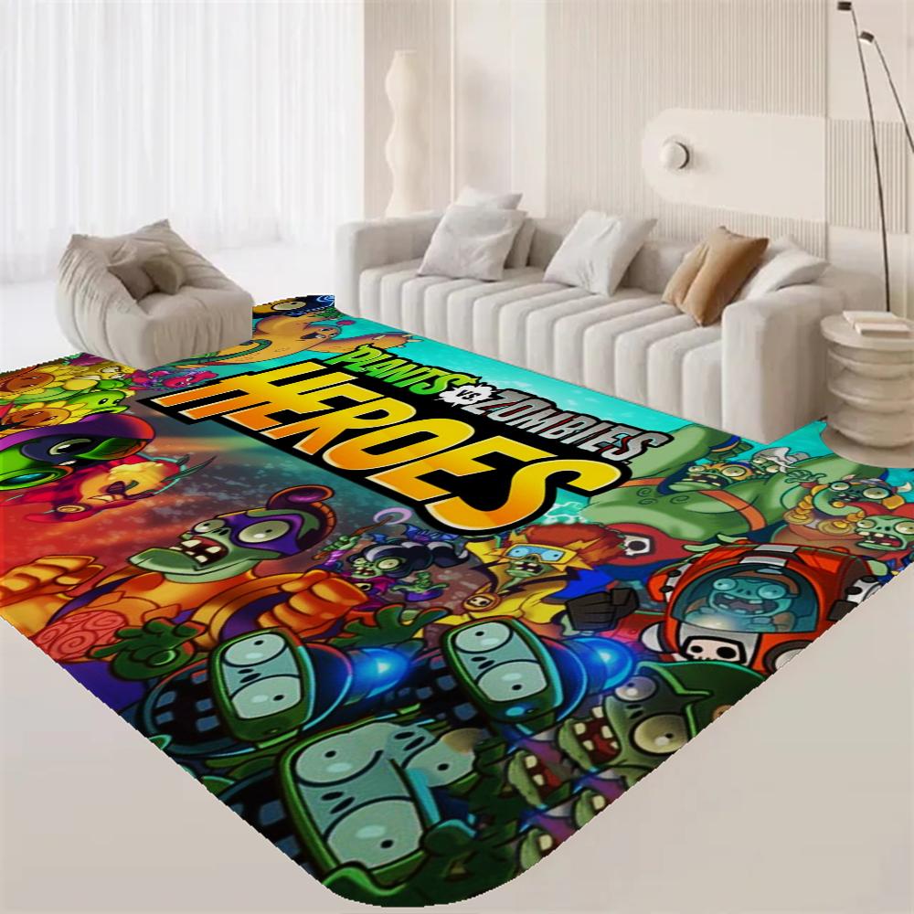 P-plant Vs Z-zombie Floor Mat Rectangle Anti-slip Home Soft Badmat Front Door Indoor Outdoor Mat Hotel Decor Mat