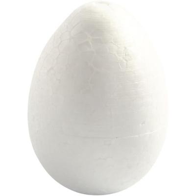 Polystyrene Eggs - White - 10 Cm - 5 Pcs