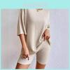 Lässiges Mädchen-Shorts-Set aus Polyester-Spandex-Gewebe für modischen Komfort im Frühling