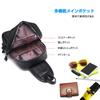FANDARE Waterproof Shoulder Bag with Earphone Hole and USB Casual and Popular for and PU Brown Men's Port, Commuting, School, Travel, Leather,
