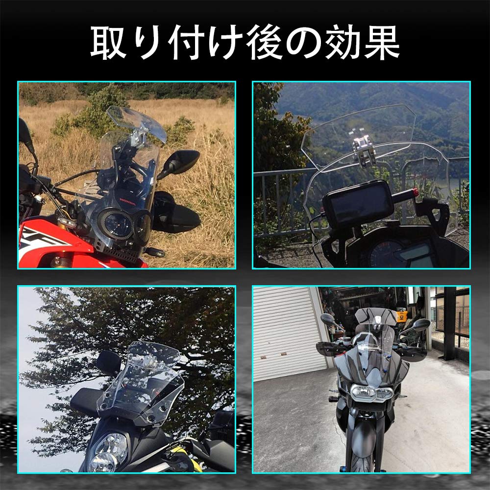 Chelhead Motorcycle Extended ABS Adjustable Front Windscreen with Installation Universal Fit for BMW F800 Transparent Windshield, Material,