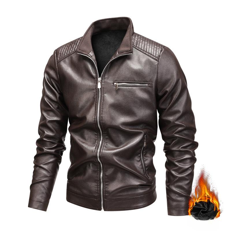 New autumn and winter men's casual leather jackets, men's motorcycle jackets, leather jackets, Korean style jackets