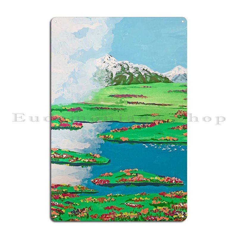 

Howls Moving Castle Field Scene Metal Plaque Design Club Design Create Custom Tin Sign Poster 20x30cm（7.8x11.8inch）